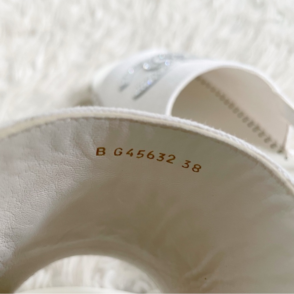 Chanel 24S Interlocking CC Logo Espadrille Slingback White Canvas Rhinestone 38 - Picture 5 of 13